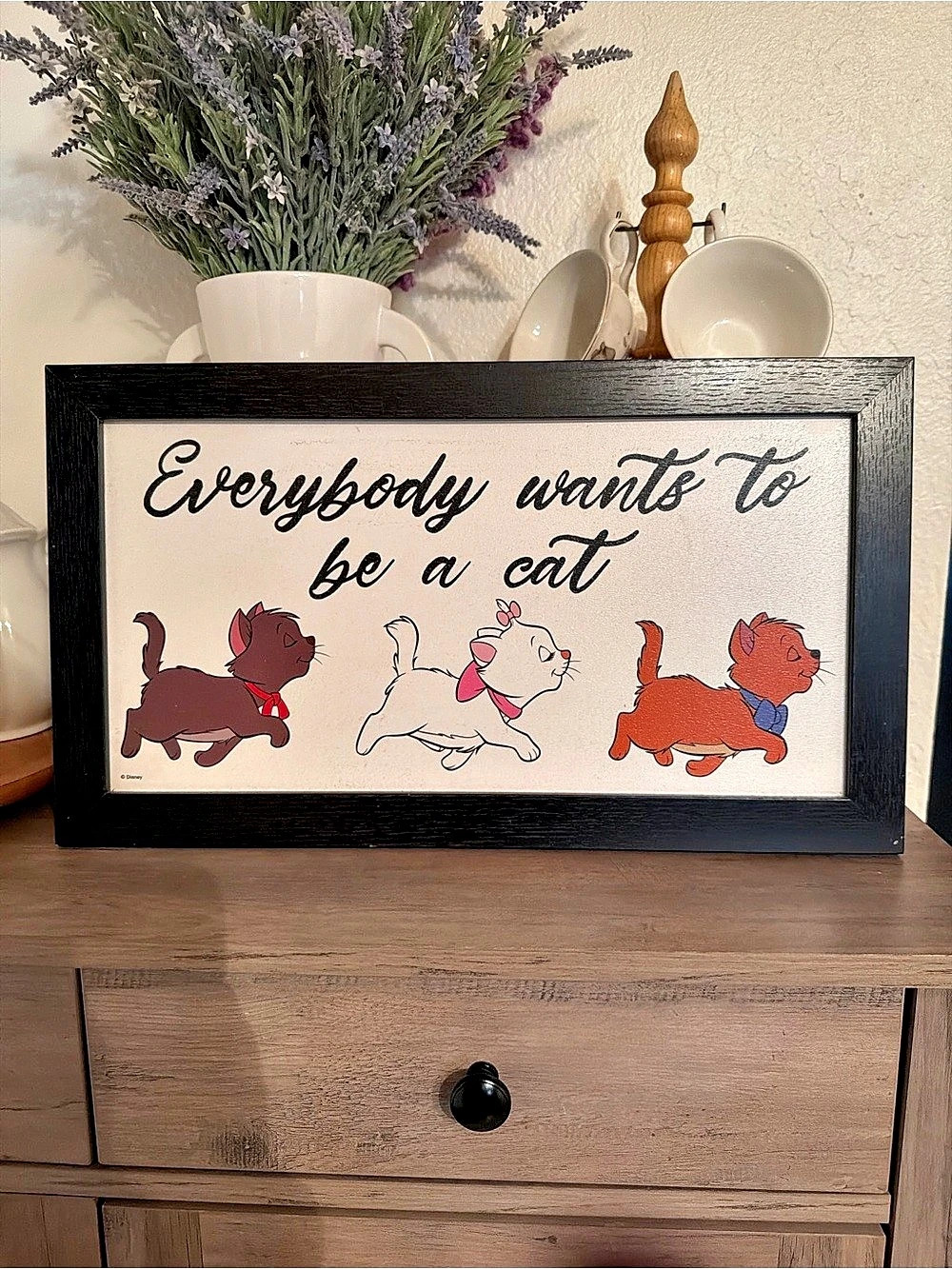 Silver Buffalo Disney The Aristocats Everybody Wants to Be a Cat Wall Sign